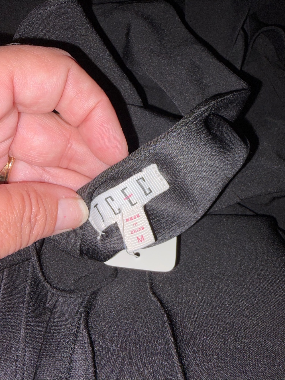 TCEC Black Ruffle-Hem Mini Dress - Picture 7 of 7